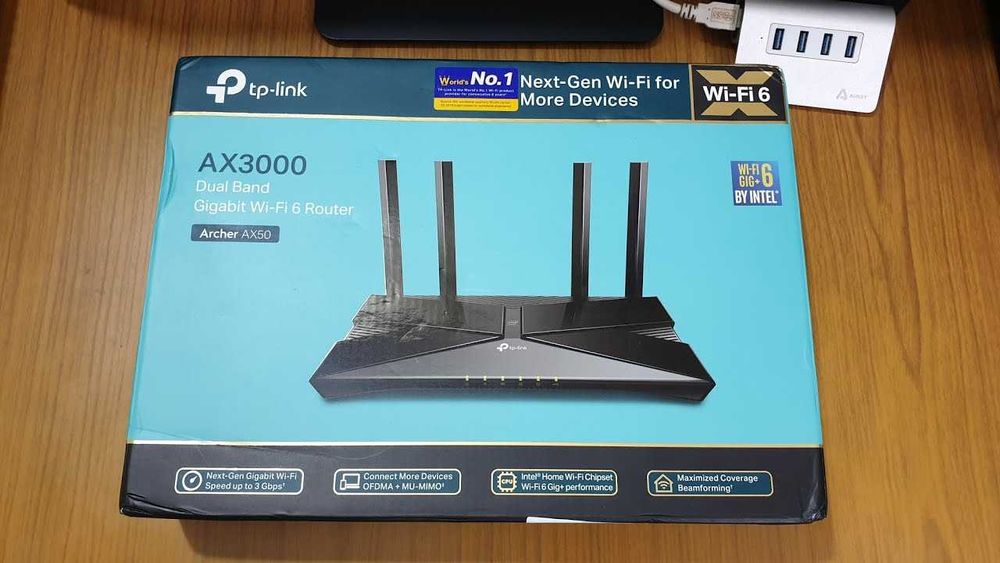 Router Wireless Gigabit TP-LINK Archer AX3000 AX50 Wi-Fi 6 nou sigilat
