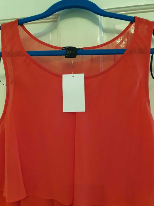 Страхотна червена лятна рокля и дънки за бременни H & M