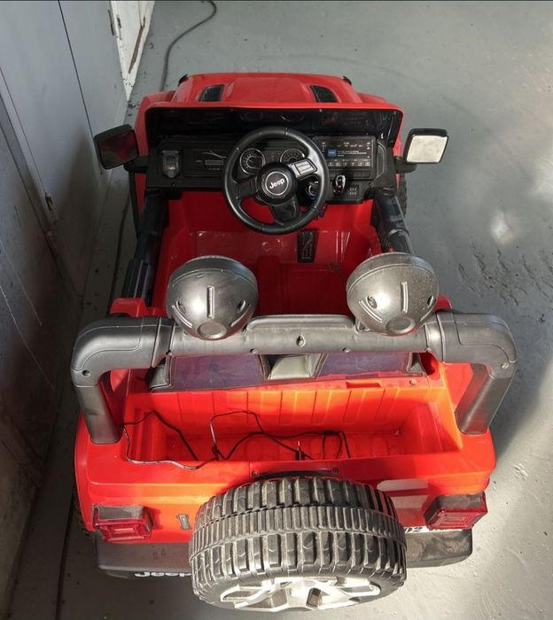 Masinuta electrica rosie copii 4 x 4 masina jeep rubicon wrangler