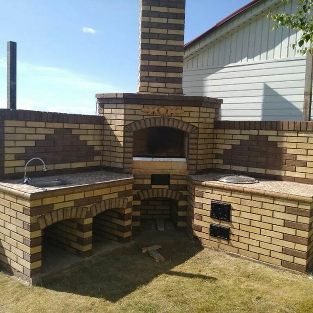 Летней кухни очаги барбекю под ключ