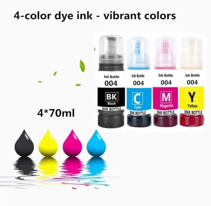 Мастило за всички принтери Epson Ecotank Epson 102, 103, 104, 522, 544, Ecotank ЕТ и Ecotank L серии