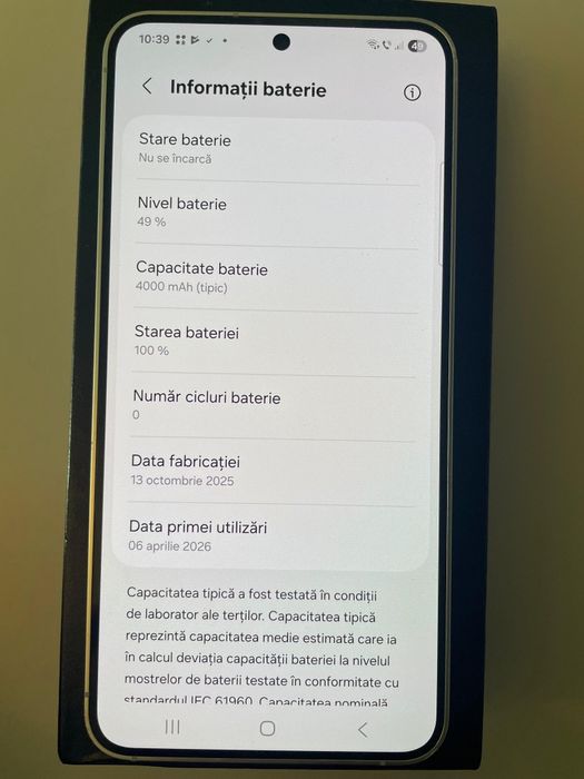 Samsung s24 256gb CA NOU Baterie NOUA