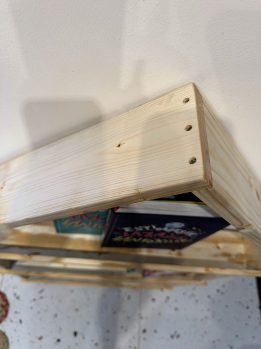 Biblioteca tip Montessori din lemn - raft pentru carti copii