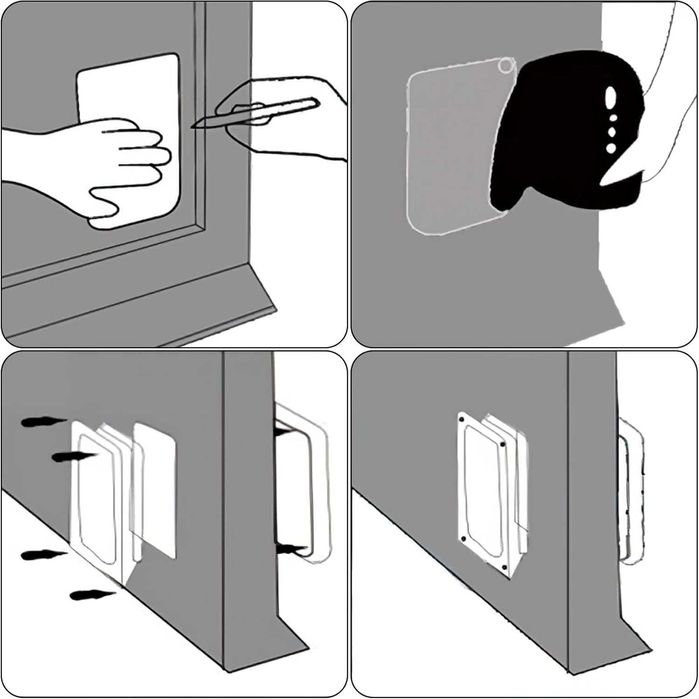 Врата за котки с 4-посочно заключване Petrich