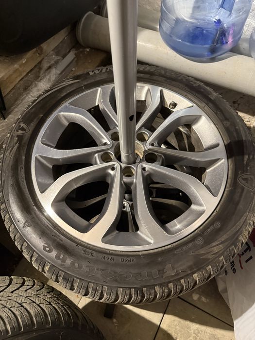Jante Mercedes 17” 5x112 in doua latimi 7J fata si 8J spate, vin de pe C classe W205 cu anvelope 225 50 17 si 245 45 17 iarna
