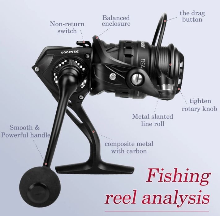 Ултра лека въртяща се макара RikiMaru DSA1000, 20