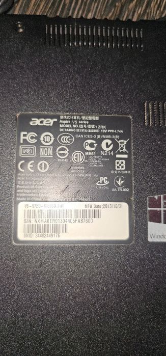 Продаю ноутбук Асер aspire v5