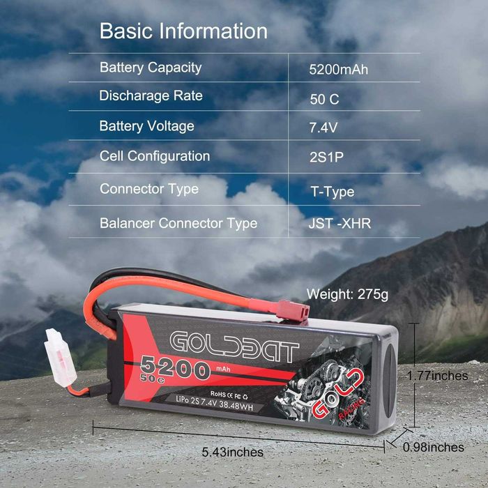 Baterii GOLDBAT Lipo plus de 5200 si 6200mah,pt radioamatorism,sigilat
