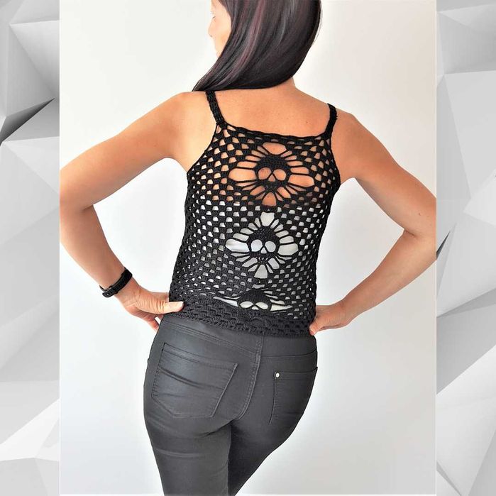 Черен Потник с Черепи в Готик Стил