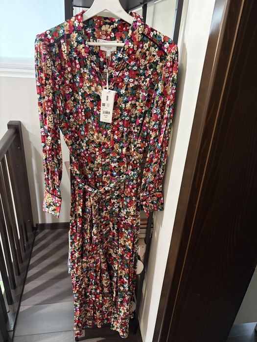 Rochie lunga Hobbs London vascoza marimea 16 UK noua cu eticheta