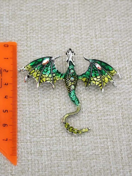 Брошь Дракон  7х6 см.