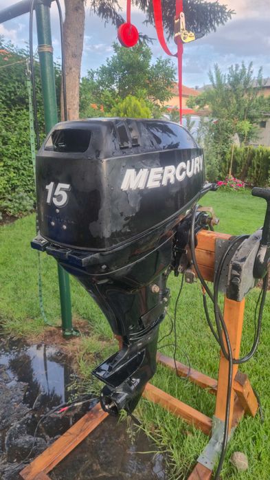 Извънбордов двигател Mercury 15hp четиритактов къс ботуш с дистанционно управление - щамбайн