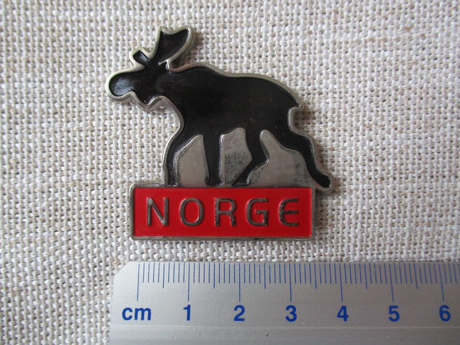 Magnet de frigider, elan, Norge, metalic