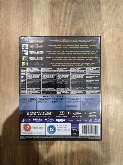 The Pirates Of The Caribbean 4k UHD + Blu-Ray 5 - Movie Collection  - Колекция филми "Карибски пирати" 4К + Blu-Ray