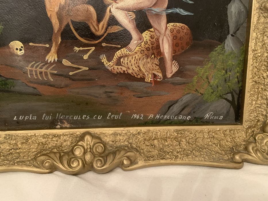 Vand Tablou „Lupta Hercules cu Leul