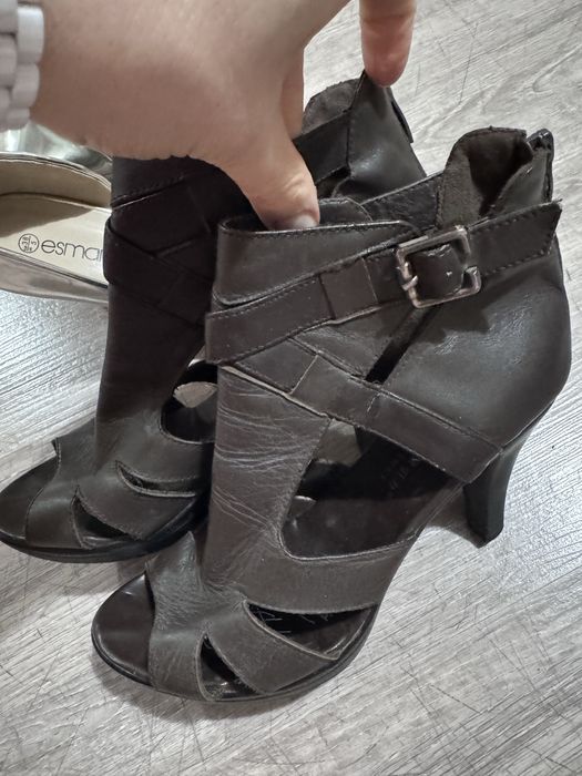 Туфли серебристые