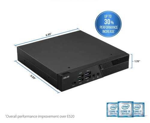 Компютър ASUS PB60 i5-9500T 8GB 256GB NVMe SSD Mini ГАРАНЦИЯ
