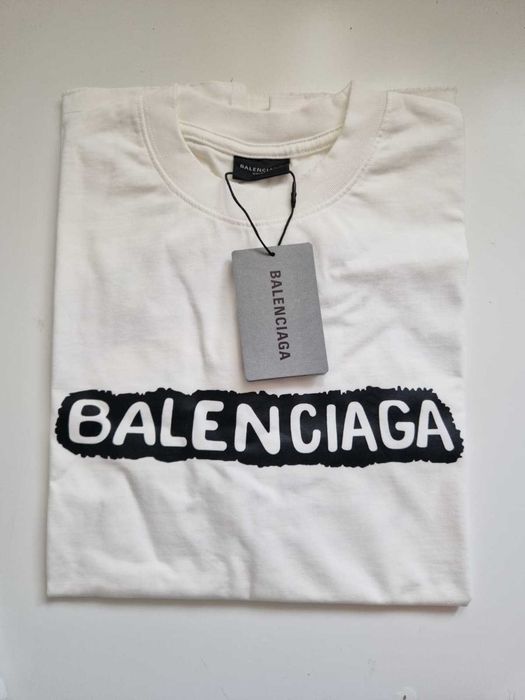 Tricou Balenciaga alb mărimea Xl