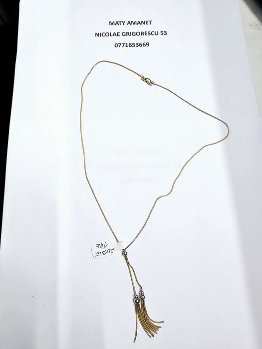 Maty Amanet Lantisor din aur 14 k 4.8 g cod 225