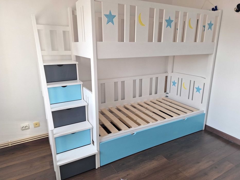 TRANSPORT GRATUIT.Pat etajat-supraetajat din lemn masiv.Cod 2516