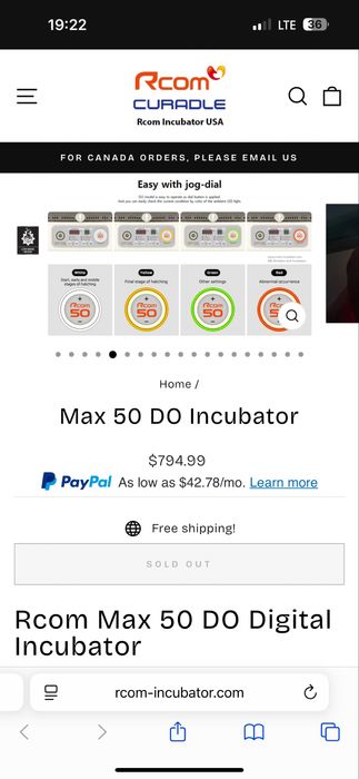 Incubator pui Rcom max 50 la cutie