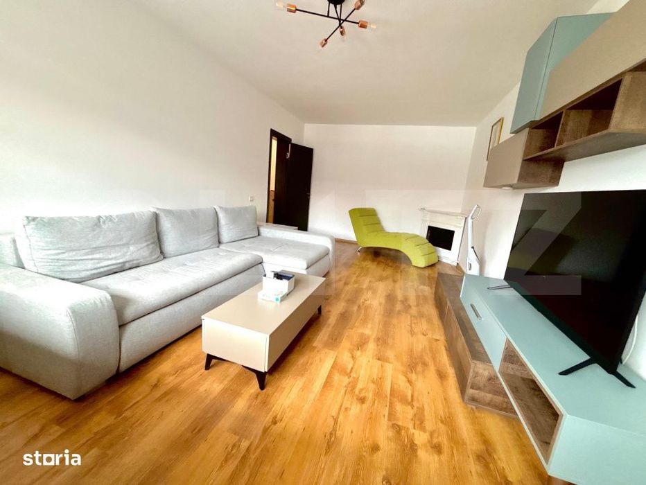 Apartament cu 2 camere, mobilat modern, cu terasa si parcare