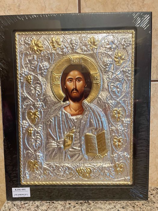 icoana argintata icoana veche dim 30x40 icoana veche icoana argintata