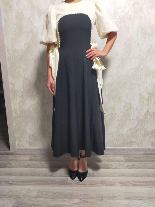 Продам вечернее черно-белое платье