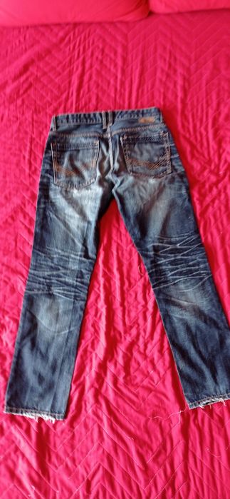 Мъжки/тийн прави износени дънки със скъсвания Tom Tailor, 32/30