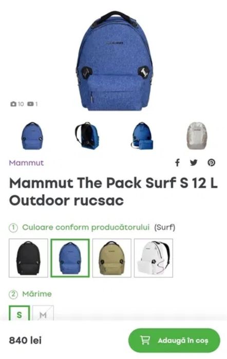 Ghiozdan Mammut 12l