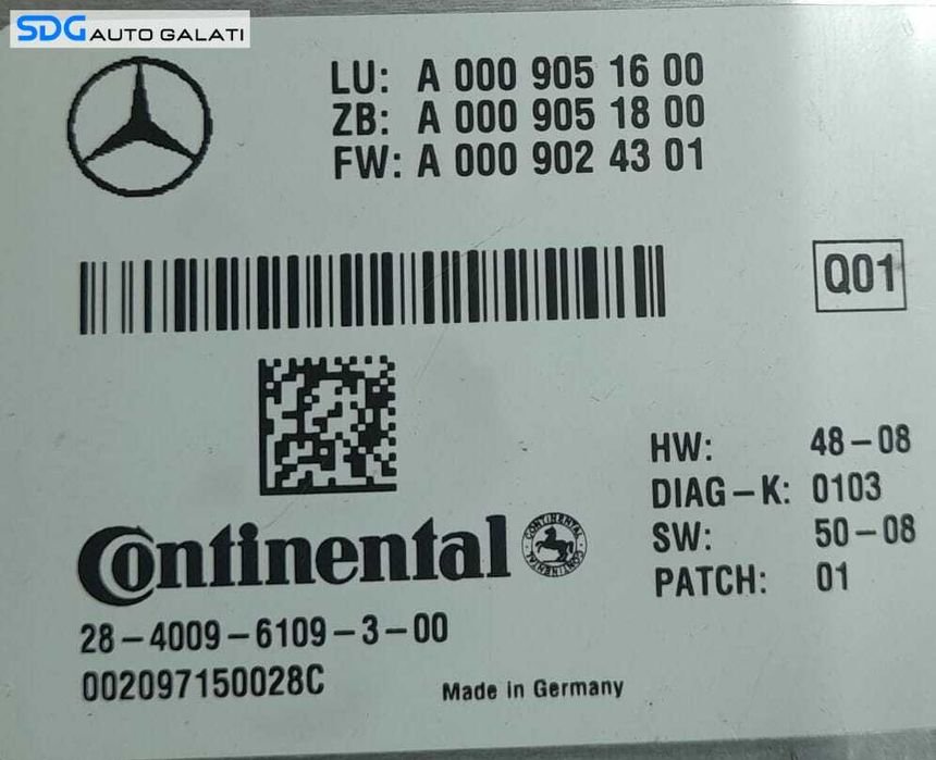 Camera Video Frontala Parbriz Mercedes Clasa E Class W212 2009 - 2012 Cod A0009051600 A0009051800 A0009024301 [N1238]