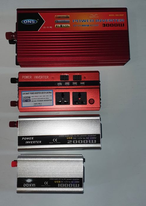 Invertor 2000w 12v sau 24v  220v vârf 4000w afisaje 3 prize 220v usb