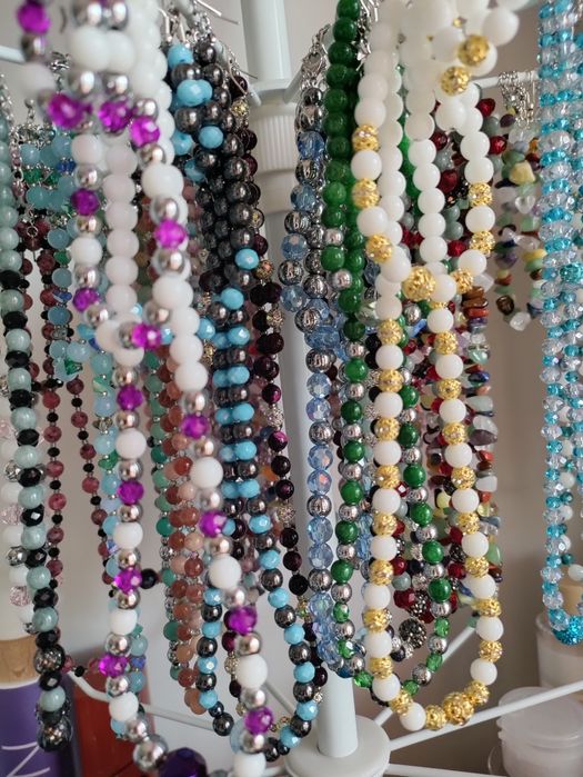 Set de bijuterii (colier/brățară/cercei) handmade piatra naturala