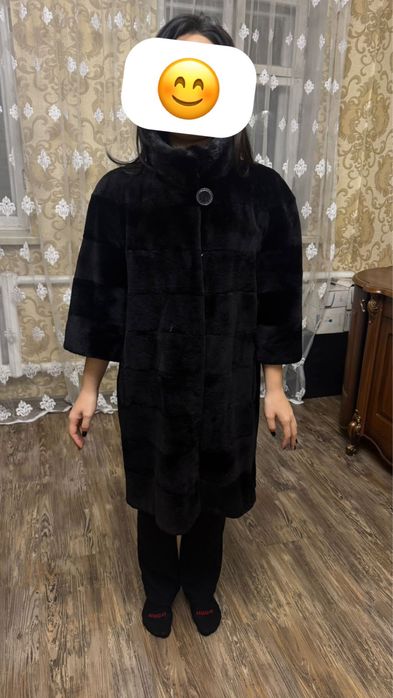 Красивая норковая шуба, стриженная, рукав 3/4