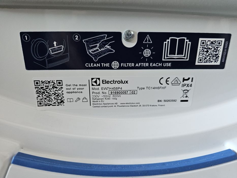 Сушилня с термопомпа Electrolux