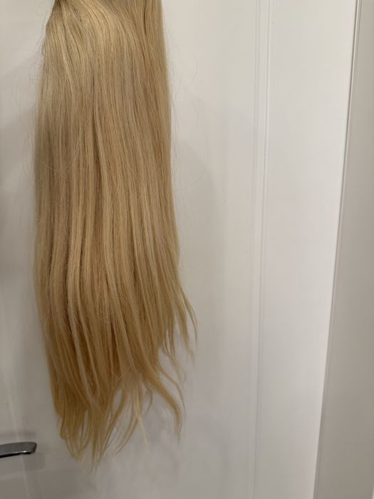 Екстеншън /Премиум естествена коса 50 см | Русa | Отлично състояние