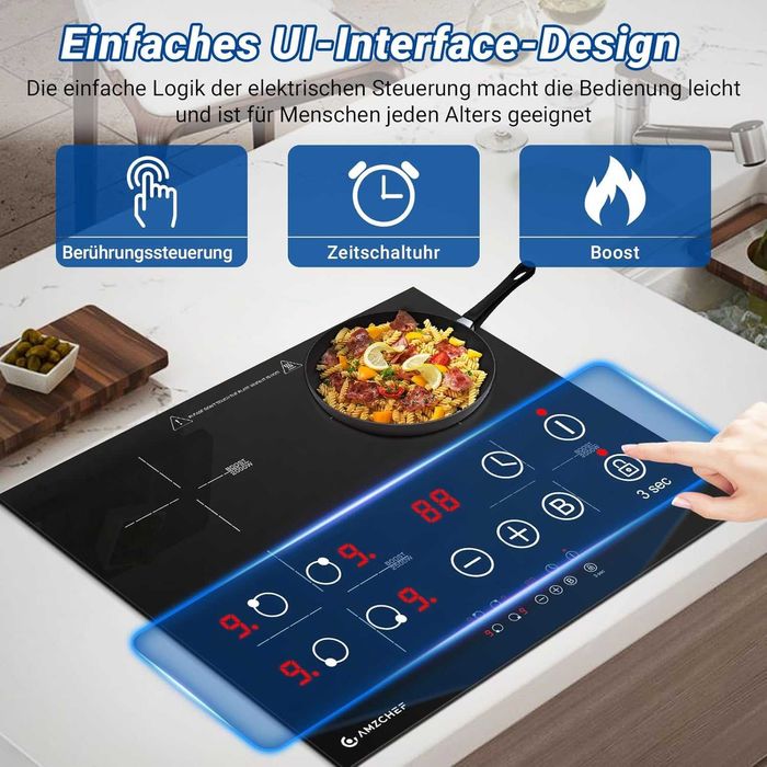 Plita cu inductie 4 ochiuri 7200W