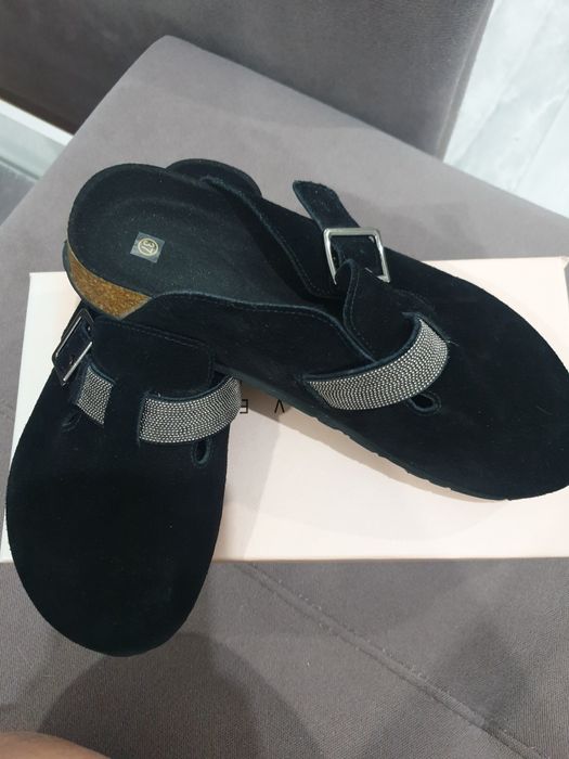 Мюли замшевые, биркин