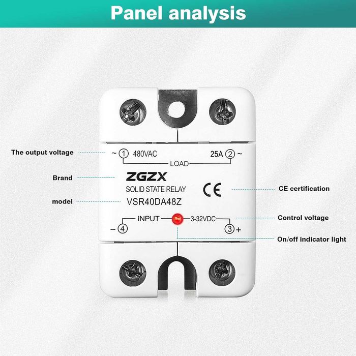 Solid State Relay 25A – 12V SSR полупроводниково реле, 3–32V DC вход