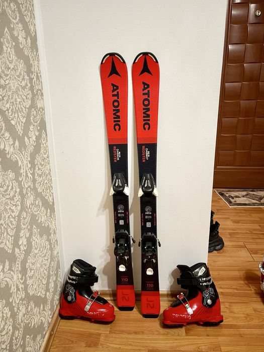 Schiuri copii 110 cm atomic rester j2 cu clapari skiuri set