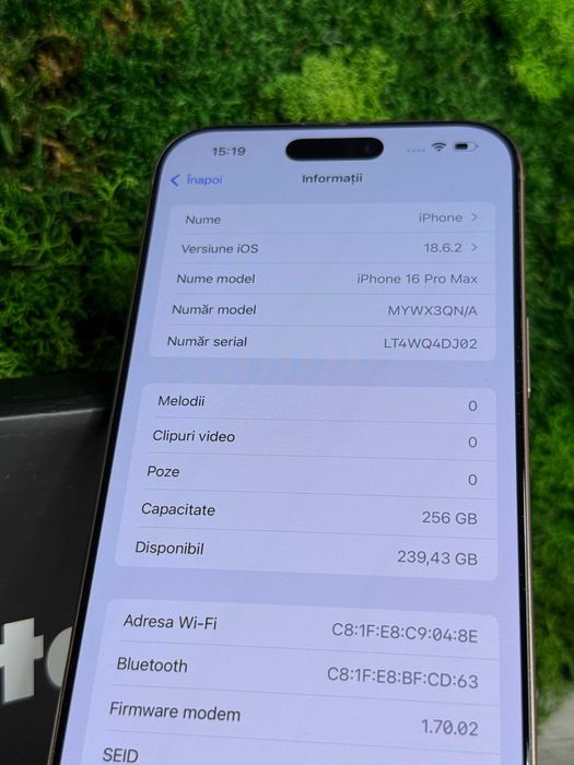 iPhone 16 Pro Max Desert Titanium 256GB 99% Baterie #8038