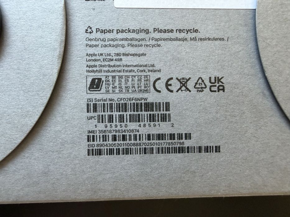 Apple watch ultra 3 - gps+cellular, 49 mm, black titanium case,sigilat, garantie !