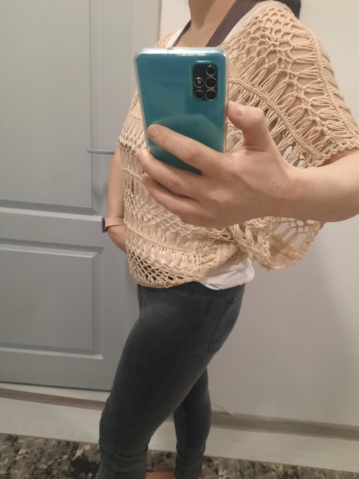 Bluză tricotată, crem, mărimea M