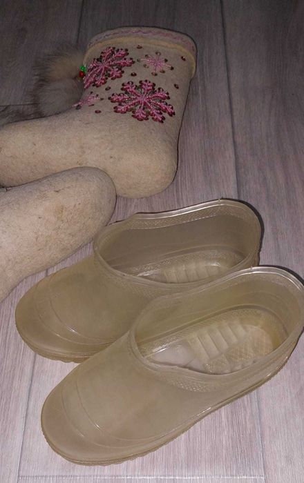 Валенки детские с галошами