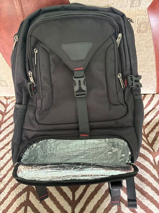 Rucsac laptop 17.3” 50L: mare, compartiment mâncare, travel & business