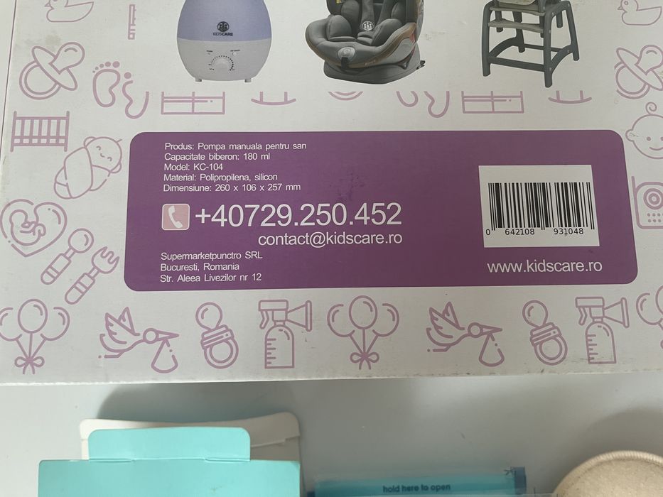 Pompa de san manuala+tampoane san si pungi stocare lapte