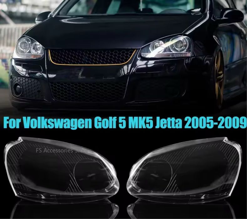 Set Sticle Sticla Faruri Dispersor Lentila Far Vw Golf 5/Jetta 2005-09