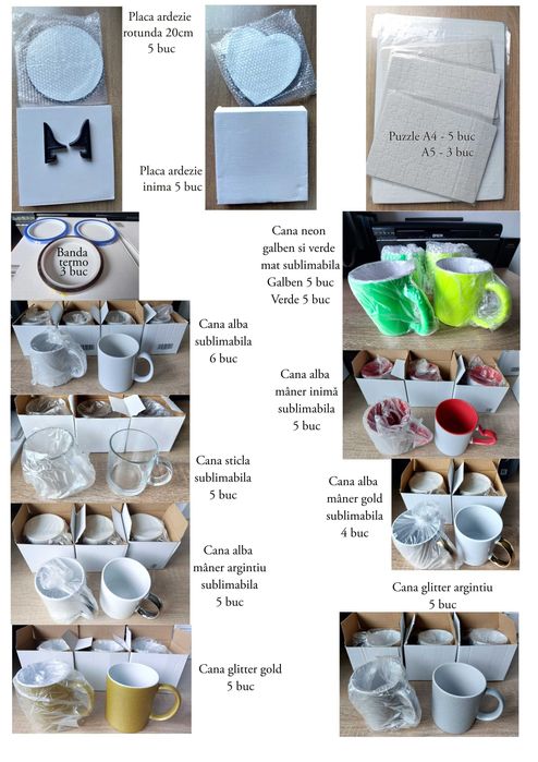 Imprimantă Epson L805+ Presă Căni Craft Express pentru sublimare, dar si materiale gata de sublimare