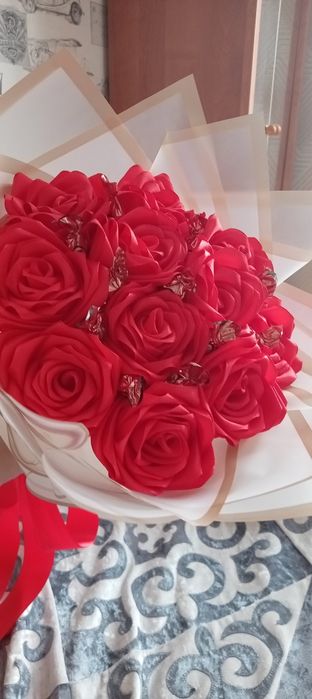 Букеты из атласной ленты...