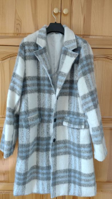 Дамско палто, модно и карирано 40/42 (М/L)